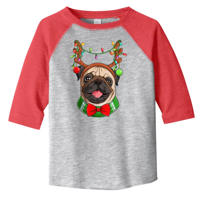 Pug Christmas Festive Cute Toddler Fine Jersey T-Shirt