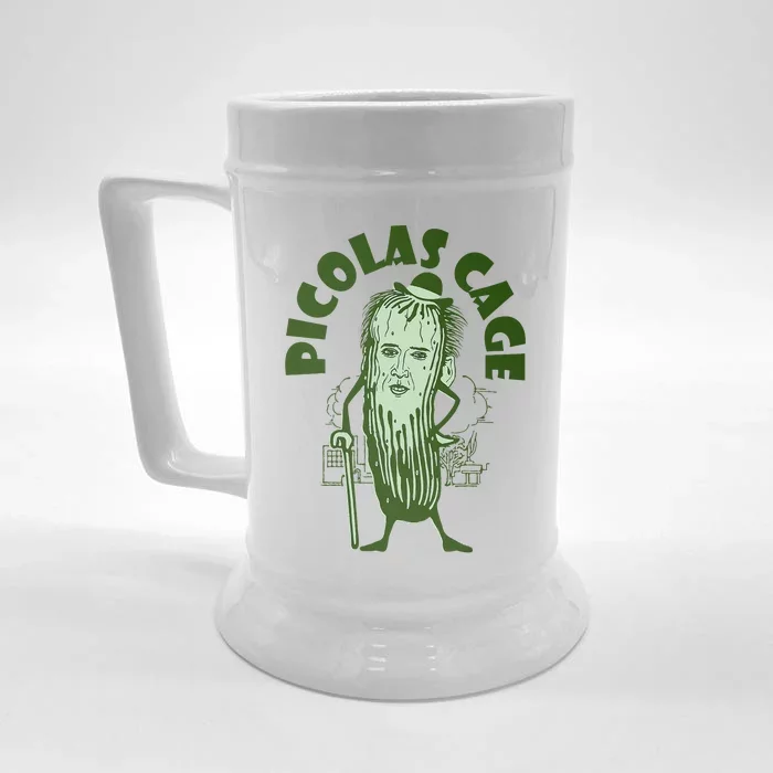 Picolas Cage Funny Cute Front & Back Beer Stein