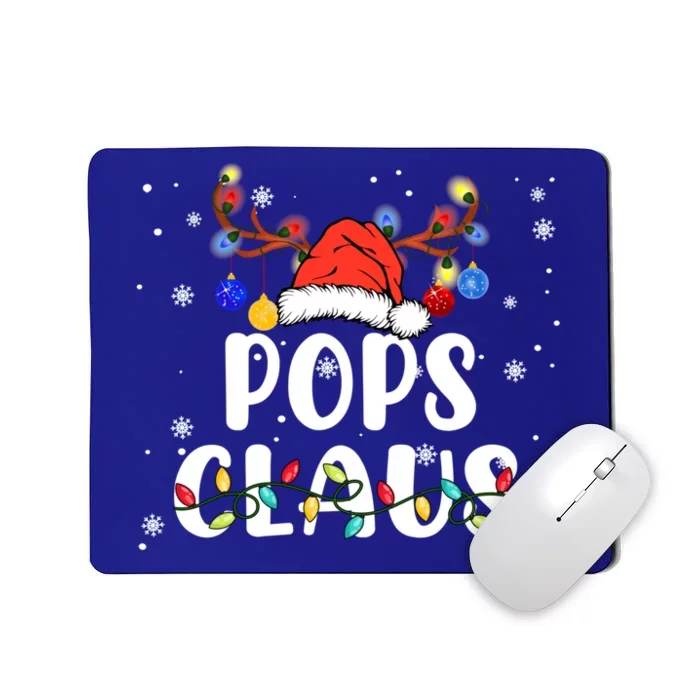 Pops Claus Funny Christmas Lights Pajama Family Team Santa Gift Mousepad