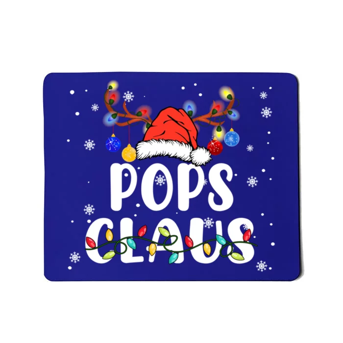 Pops Claus Funny Christmas Lights Pajama Family Team Santa Gift Mousepad