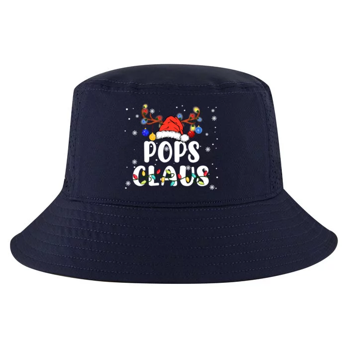 Pops Claus Funny Christmas Lights Pajama Family Team Santa Gift Cool Comfort Performance Bucket Hat