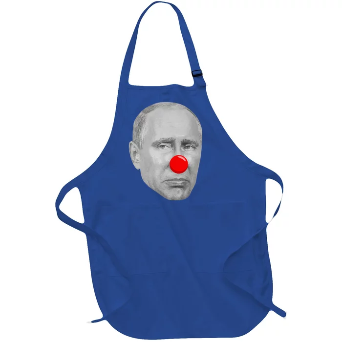 Putin Clown Funny Full-Length Apron With Pocket