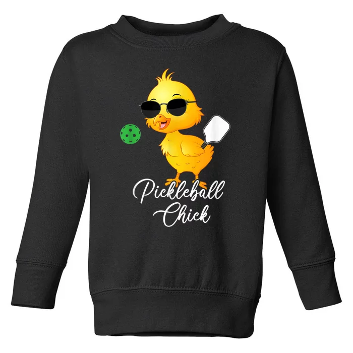 Pickleball Chick, funny pickleball Toddler Sweatshirt