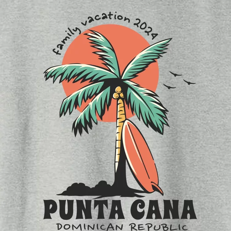 Punta Cana Family Vacation 2024 Matching Dominican Women's Crop Top Tee