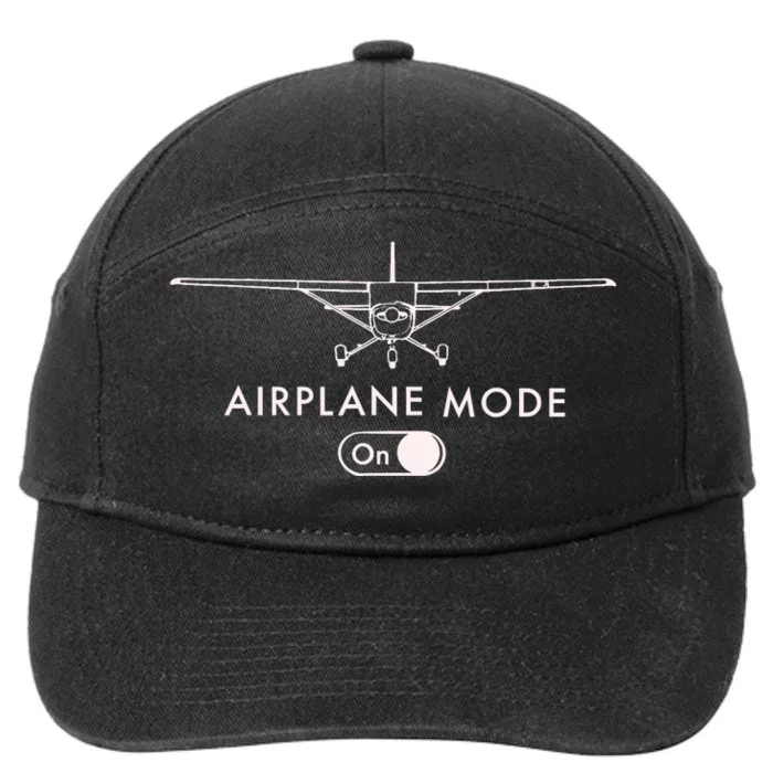 Pilot C172 Flying Gift Airplane Mode 7-Panel Snapback Hat