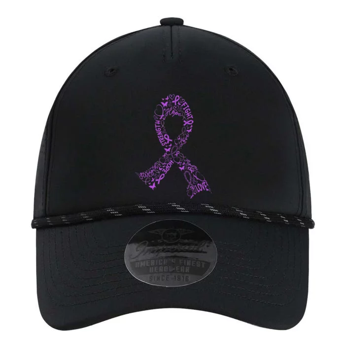 Pancreatic Cancer Fight Warrior Purple Ribbon Awareness Gift Performance The Dyno Cap