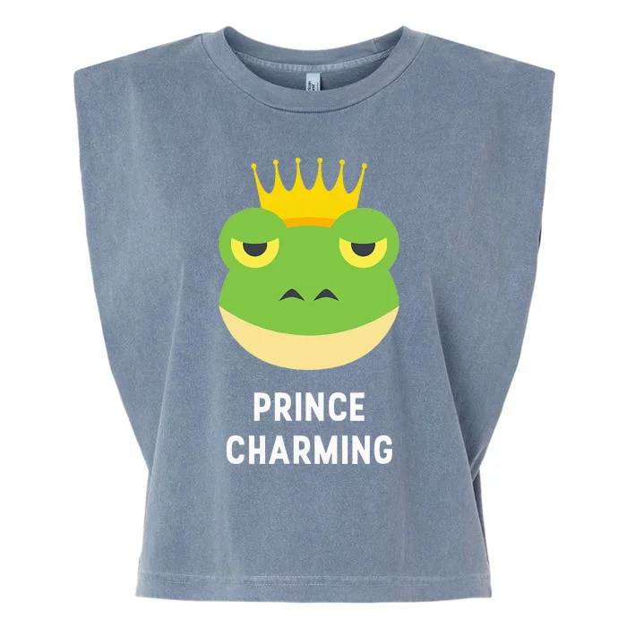 Prince Charming Frog Kissing Funny Fairy Tale Hero Garment-Dyed Women's Muscle Tee