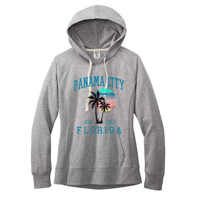 Panama City Florida Spring Vacations Beach Palm Trees Summer Women's Fleece Hoodie