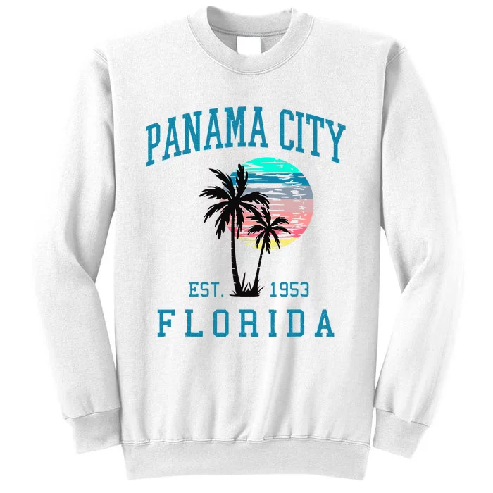 Panama City Florida Spring Vacations Beach Palm Trees Summer Sweatshirt