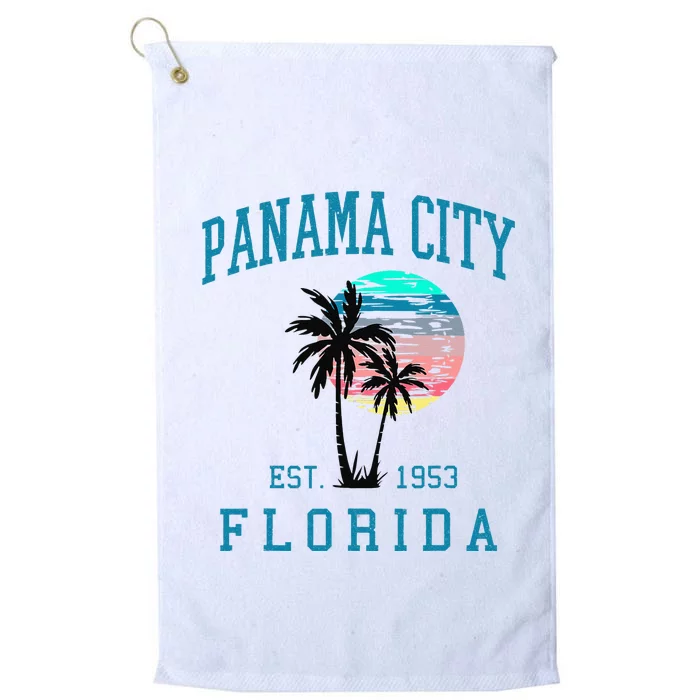 Panama City Florida Spring Vacations Beach Palm Trees Summer Platinum Collection Golf Towel