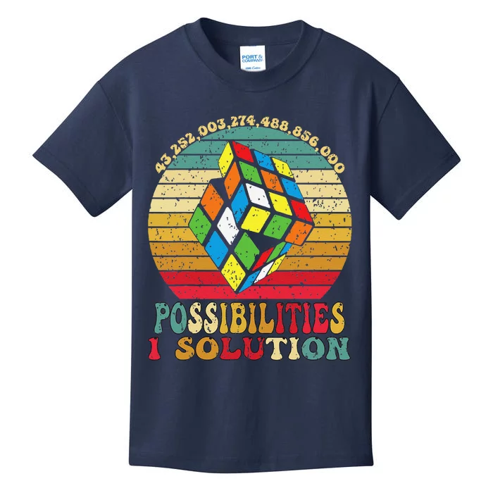 Puzzle Cube Funny One Solution Speed Cub Puzzle Speedcubing Kids T-Shirt