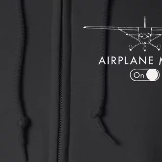 Pilot C172 Flying Gift Airplane Mode Full Zip Hoodie