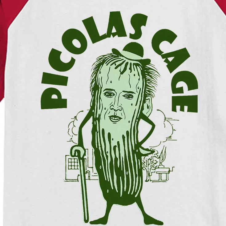 Picolas Cage Funny Cute Kids Colorblock Raglan Jersey