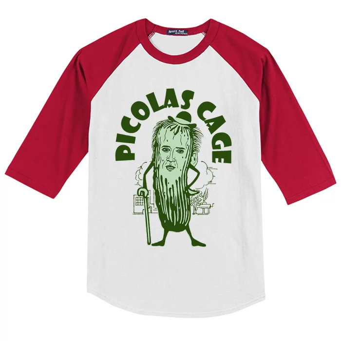 Picolas Cage Funny Cute Kids Colorblock Raglan Jersey