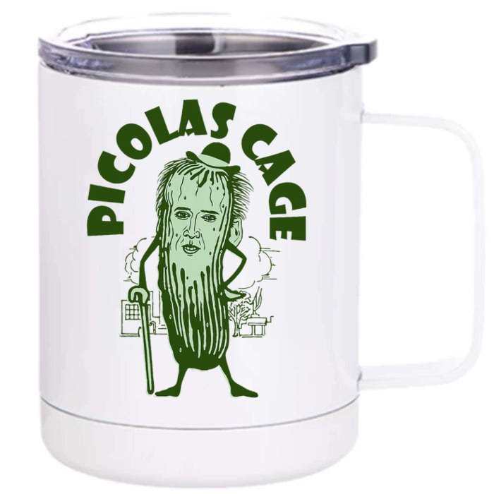 Picolas Cage Funny Cute Front & Back 12oz Stainless Steel Tumbler Cup