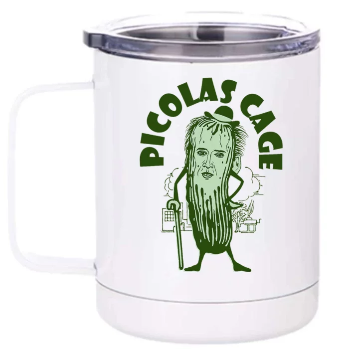 Picolas Cage Funny Cute Front & Back 12oz Stainless Steel Tumbler Cup