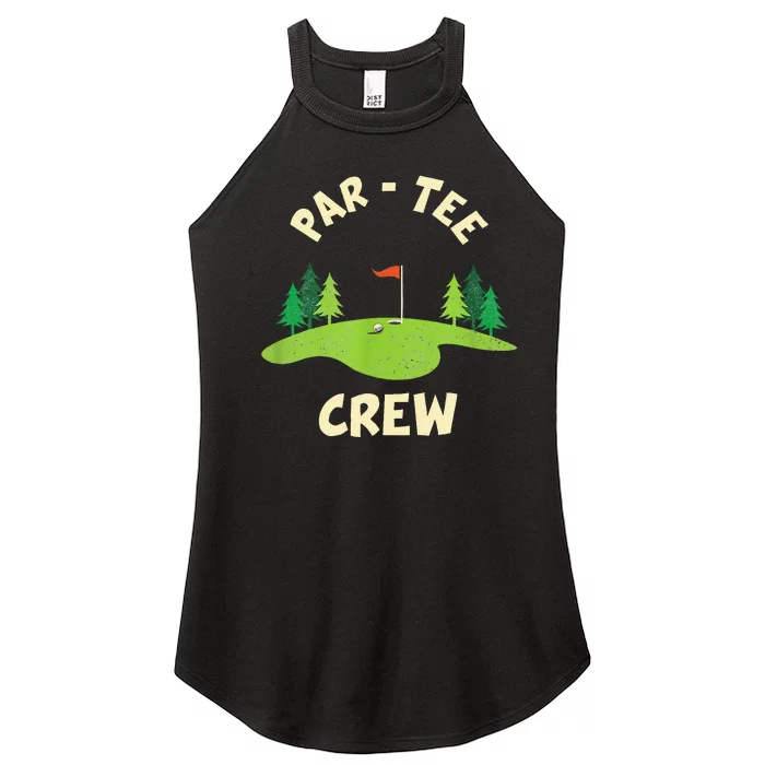 Par Crew Funny Golf Birthday Party Birdie Golfer Women’s Perfect Tri Rocker Tank