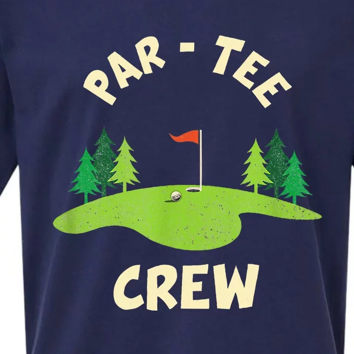 Par Crew Funny Golf Birthday Party Birdie Golfer Sueded Cloud Jersey T-Shirt