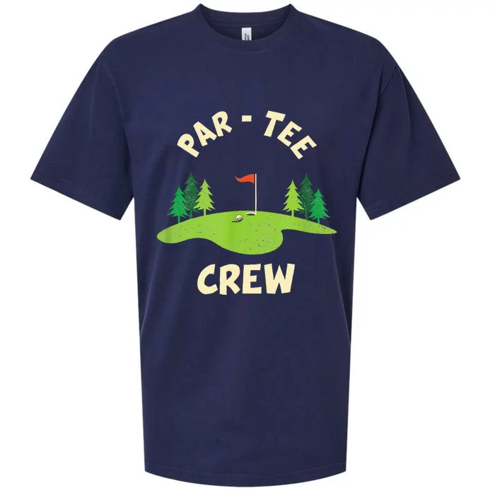 Par Crew Funny Golf Birthday Party Birdie Golfer Sueded Cloud Jersey T-Shirt