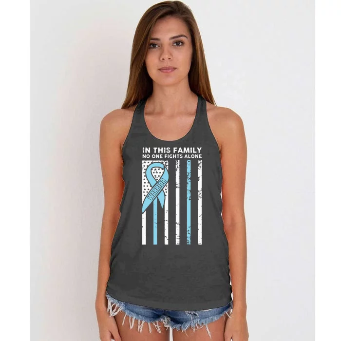 Prostate Cancer Fight Cancer Ribbon Women's Knotted Racerback Tank