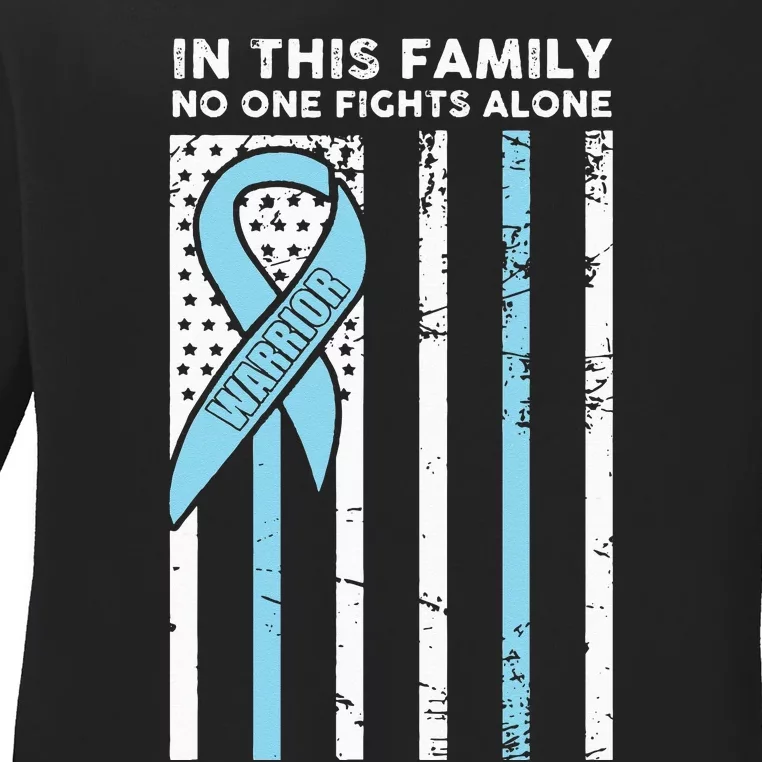 Prostate Cancer Fight Cancer Ribbon Ladies Long Sleeve Shirt