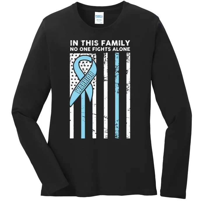 Prostate Cancer Fight Cancer Ribbon Ladies Long Sleeve Shirt