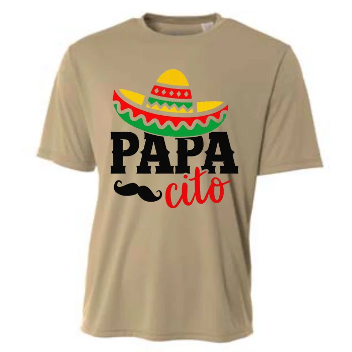 Papa Cito Fathers Day Funny Mexican Cico De Mayo Dad Cooling Performance Crew T-Shirt