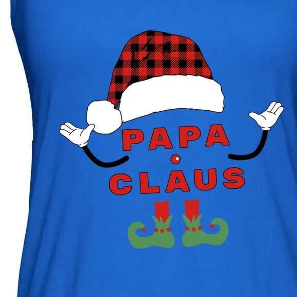 Papa Claus Family Holiday Cheer Gift Ladies Essential Flowy Tank