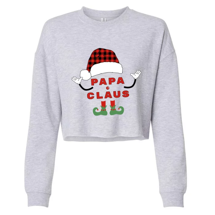 Papa Claus Family Holiday Cheer Gift Cropped Pullover Crew