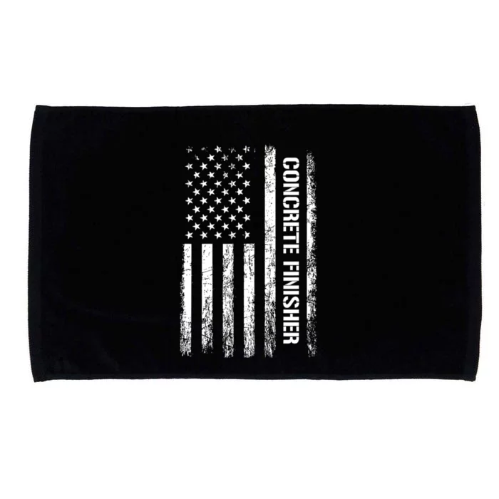 Patriotic Concrete Finisher American Flag Usa Flag Microfiber Hand Towel