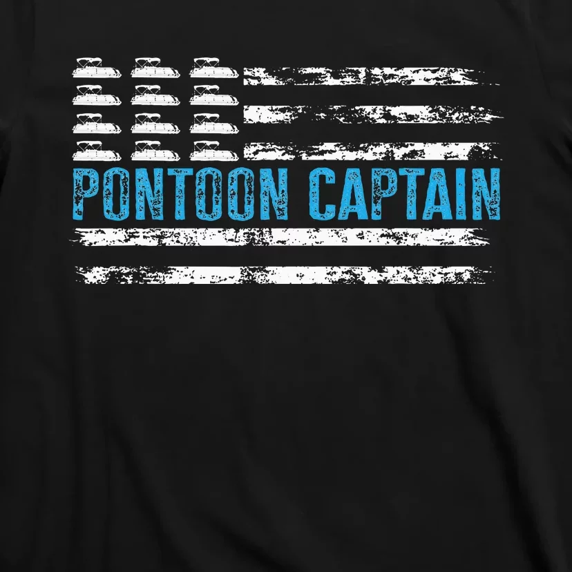 Pontoon Captain Funny Boating 4th Of Julypontoon Boat T-Shirt