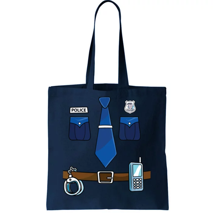 Police Costume For Halloween Police Officer Tote Bag