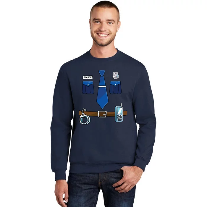 Police Costume For Halloween Police Officer Tall Sweatshirt