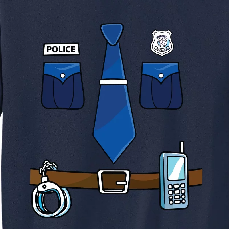 Police Costume For Halloween Police Officer Tall Sweatshirt