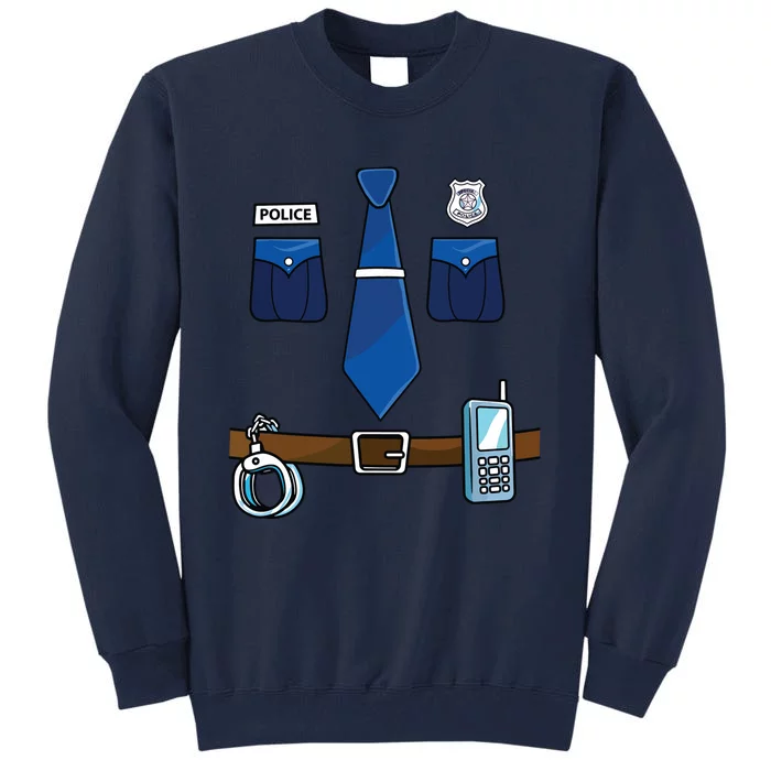 Police Costume For Halloween Police Officer Tall Sweatshirt