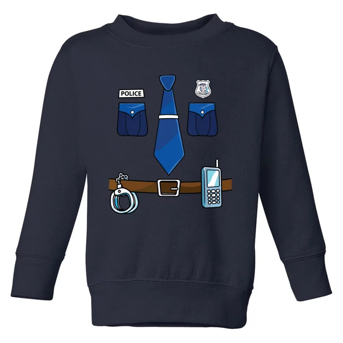 Police Costume For Halloween Police Officer Toddler Sweatshirt