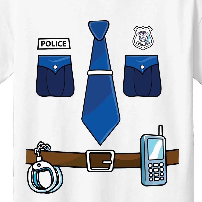 Police Costume For Halloween Police Officer Kids T-Shirt