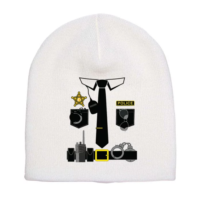 Police Costume For Halloween Costume Law Enforcer Short Acrylic Beanie