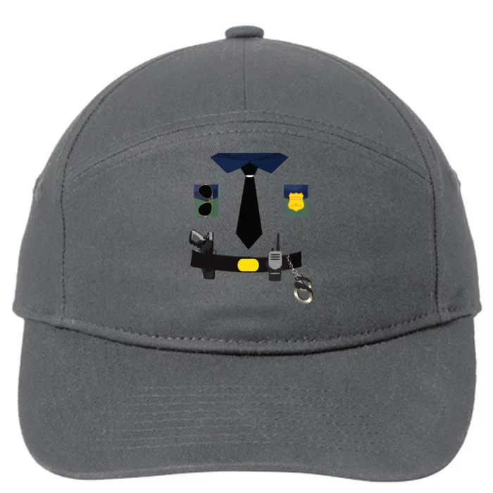 Police Costume For Halloween Police Officer 7-Panel Snapback Hat