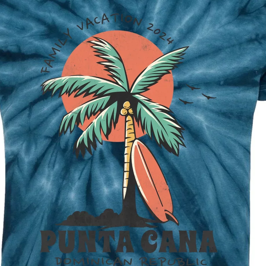 Punta Cana Family Vacation 2024 Matching Dominican Republic Kids Tie-Dye T-Shirt