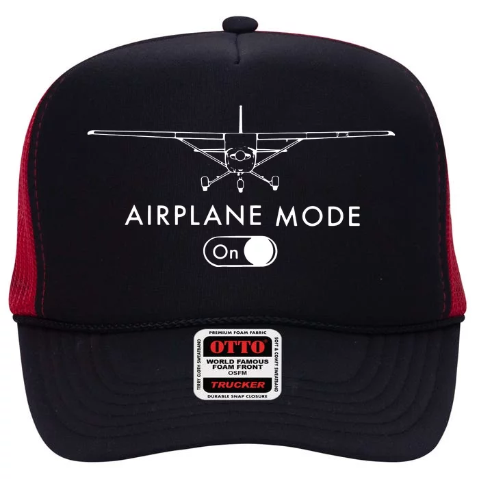 Pilot C172 Flying Gift Airplane Mode High Crown Mesh Trucker Hat