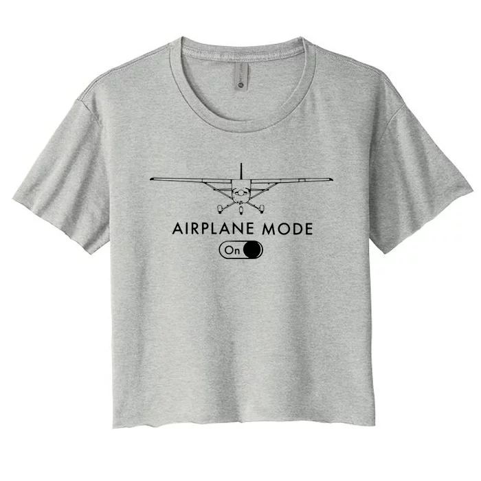 Pilot C172 Flying Gift Airplane Mode Women's Crop Top Tee