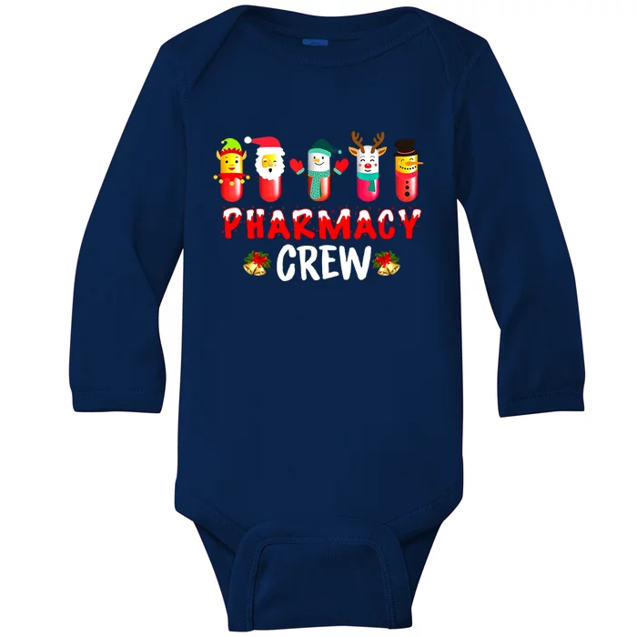 Pharmacy Crew Funny Pharmacists Tech Christmas Gift Baby Long Sleeve Bodysuit