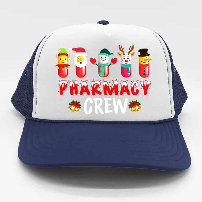 Pharmacy Crew Funny Pharmacists Tech Christmas Gift Trucker Hat