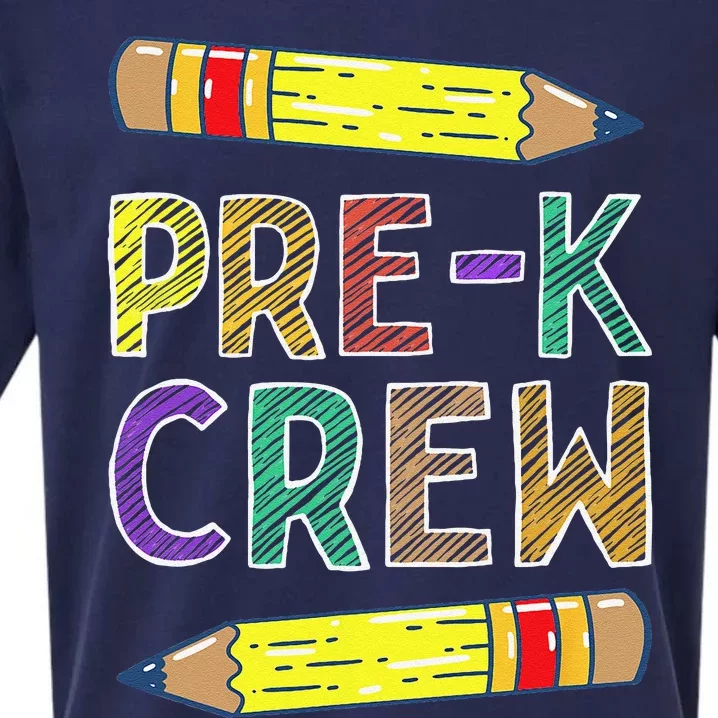 PreK Crew Funny PreK Teachers Back To School Sueded Cloud Jersey T-Shirt