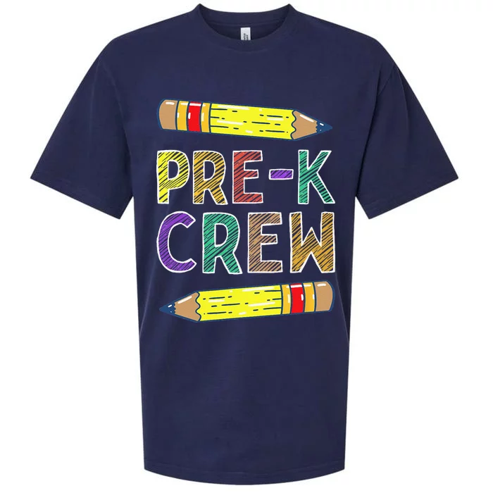 PreK Crew Funny PreK Teachers Back To School Sueded Cloud Jersey T-Shirt