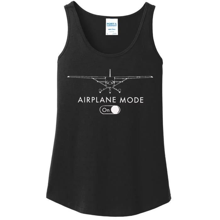 Pilot C172 Flying Gift Airplane Mode Short Sleeve Ladies Essential Tank