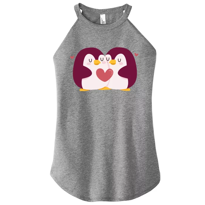 Penguin Couples Gift Wedding Anniversary Valentines Him Her Gift Women’s Perfect Tri Rocker Tank