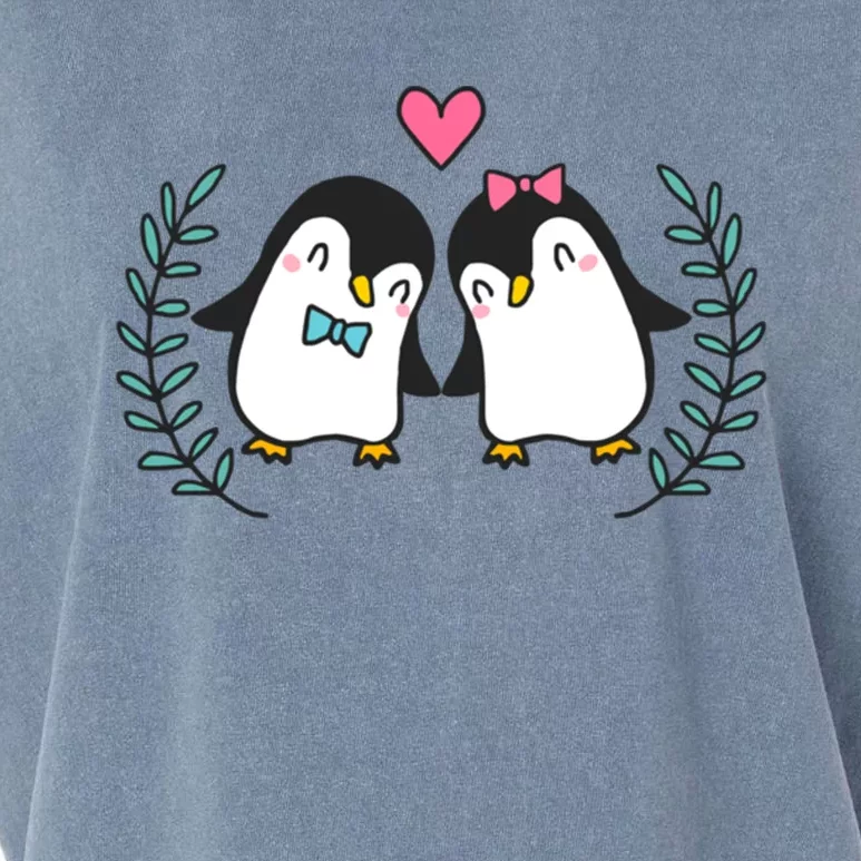 Penguin Couples Gift Wedding Anniversary Valentines Him Her Gift Garment-Dyed Women's Muscle Tee