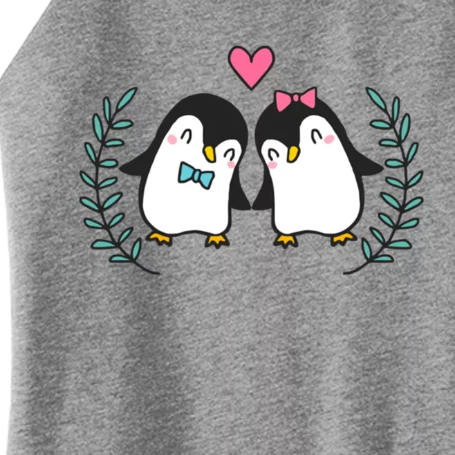 Penguin Couples Gift Wedding Anniversary Valentines Him Her Gift Women’s Perfect Tri Rocker Tank